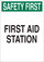 Brady B-401 Polystyrene Rectangle White First Aid Sign - 7 in Width x 10 in Height - 22646