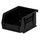 Akro-Mils Akrobin 10 lb Black Industrial Grade Polymer Hanging / Stacking Storage Bin - 5 3/8 in Length - 4 1/8 in Width - 3 in Height - 1 Compartments - 30210 BLACK