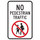 Brady B-302 Polyester Rectangle White Pedestrian & Crosswalk Sign - 12 in Width x 18 in Height - Laminated - 124403