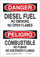 Brady B-401 Polystyrene Rectangle White Chemical Warning Sign - 10 in Width x 14 in Height - Language English / Spanish - 124017
