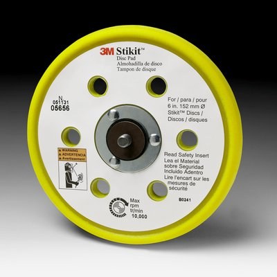 3M(TM) Stikit(TM) Dust Free Low Profile Disc Pad 05656, Blue, 6 in x 3/8 in 5/16-24 External, 1 per inner, 10 per case