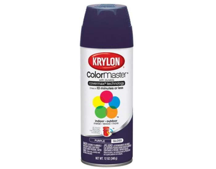 Krylon ColorMaster Purple Gloss Acrylic Enamel Spray Paint 12 oz