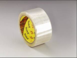 3M Scotch 372 Clear Standard Packaging Tape - 72 mm Width, 411 m Length x 2.2 mil Thick - 72351