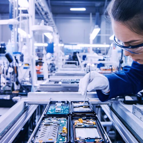 Electronics manufacturing environment.