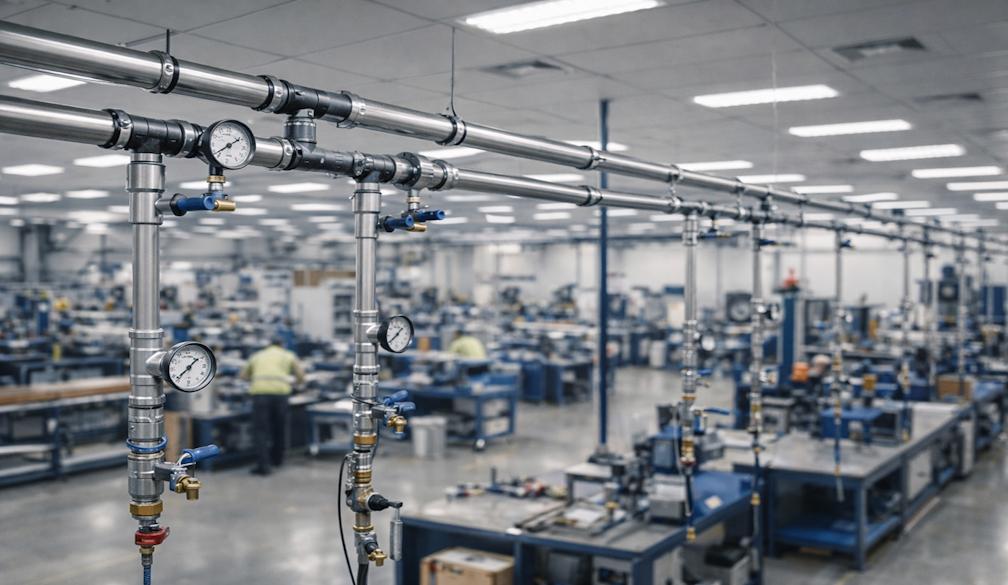 Air compressed systems in an industrial plant.